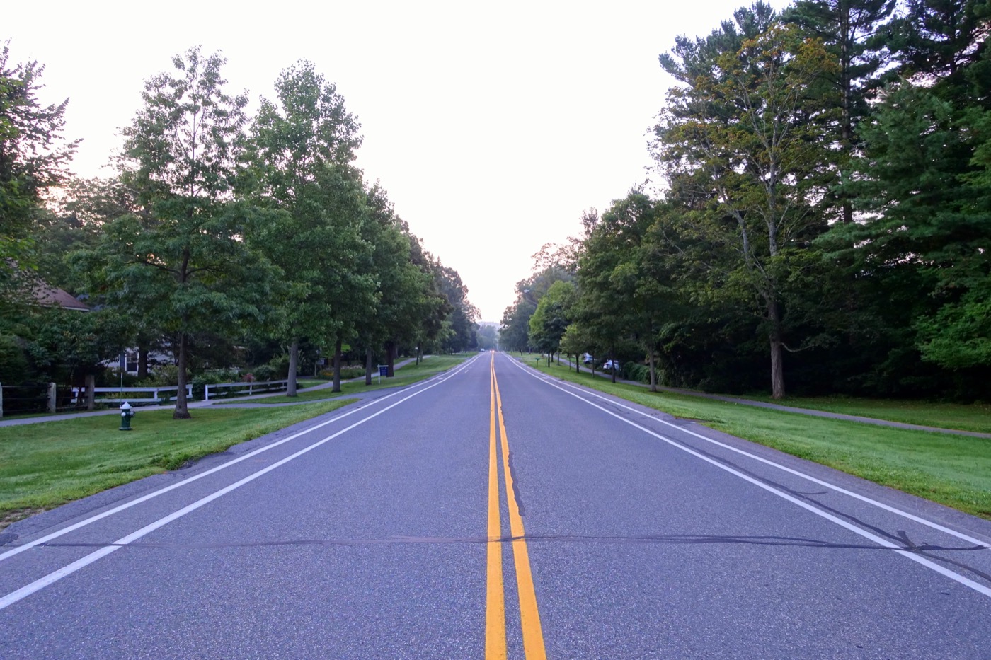 Tree-lined Main Street in Stockbridge, photographed in 2017